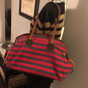 Dooney & Bourke Rare Canvas Stripe Tote